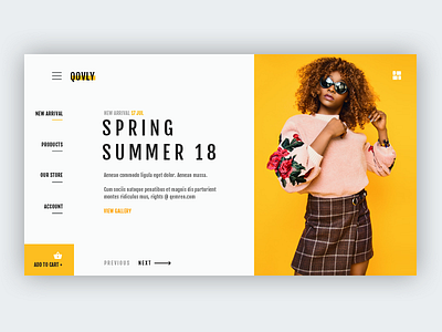 Online Fashion Shop clean dress e commerce fashion home page landing ui ux website