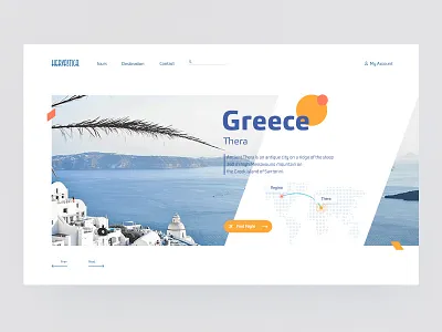 Hervastica - Travel Guide clean color cover design inspiration interface landing map travel ui ux web website