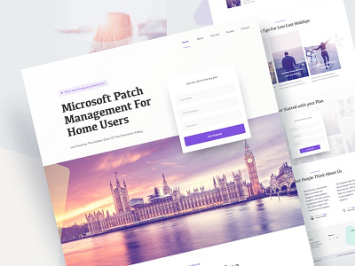Trip Solution | Website Design application landing page form get started homepage landing page web app website