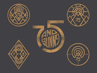 75 and Sunny badge custom numbers patch sun sunny trail run type