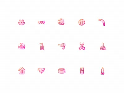 Pet Icon app colour icon pet sketch ue ui