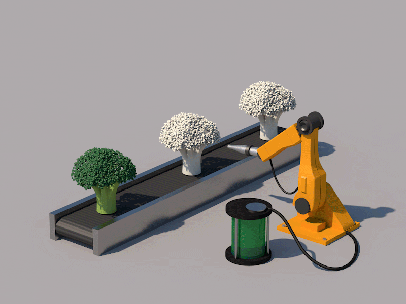 Broccoli Factory 3d broccolli cinema4d gif motiongraphics
