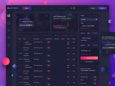 Betting Web App app bet app design sketch ui uix web app