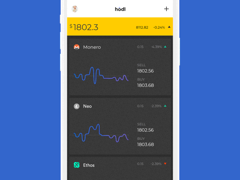HODL animation gif interaction design ui ui kit ui8 ux