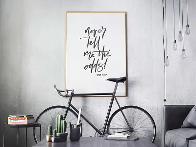 Star Wars Quote hand lettered hand lettering hand written modern script organic poster quote sci fi star wars