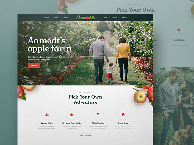 Apple Orchard Website apple orchard farm website family cider drinks fruit alcohol tasting landing outdoor food recipe ui vineyard wine tasting