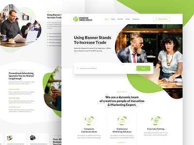 Marketing Landing Page Design agency clean creatively design interface landing page marketing trendy ui
