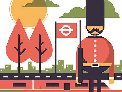 London 2d art artwork character design concept flat illustration vector