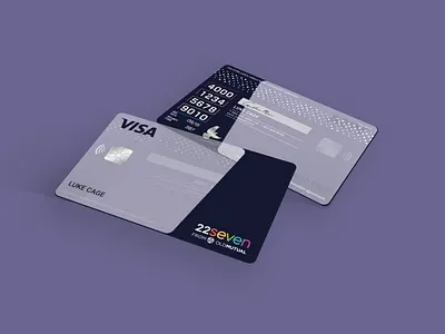 Transparent Bank Card Design 22seven bank card digital banking transparent visa quick read numbers