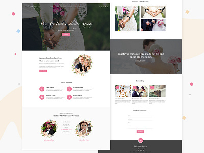 Wedding Party Website Design ceremony event married partywebsite ui ux webdesign wedding weddingparty xd
