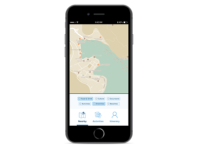 Nearby filtering app travel ui