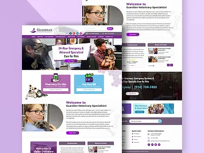 Veterinary Hospital Redesign creative designer hospital landing page pet pet hospital redesign veterinary web design web designer