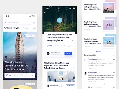 Topbuzz Application Design 02 app social article calendar colors elastic ios mobile iphone x app news newsstand paragraph personalized reminder swipe uiapp