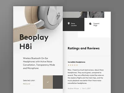 Headphones catalog app beoplay catalog e commerce gallery headphones ios sound store