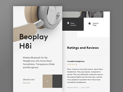 Headphones catalog app beoplay catalog e commerce gallery headphones ios sound store