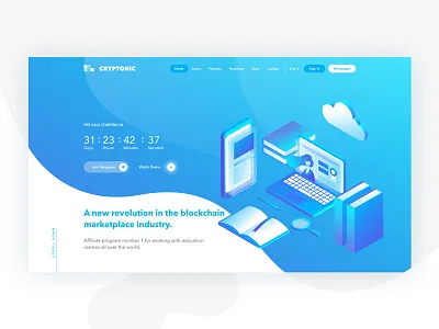 E-Learning ICO Platform bitcoin cryptocurrency e learning education ethereum institute landingpage mining uidesign uxdesign web webdesign