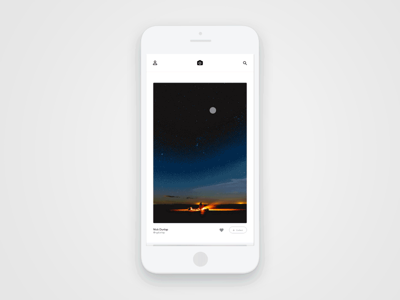Mobile App | Unsplash Concept Image Click adobe after effects animation app mobile travel ui unsplash xd