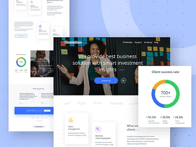 Homepage design for a business solution company agency business solution business web site corporate good design investor ui ux web design