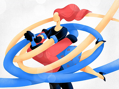 Vortical Hug couple crossing happiness hug i love motion rotation vortex young