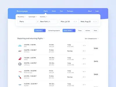Flight booking booking flights list results sketch web