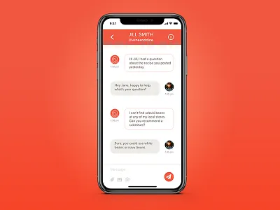 DailyUI 013 app chat messaging recipe ui ux