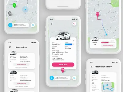 Electric cars booking app automotiv iphone app