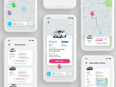 Electric cars booking app automotiv iphone app