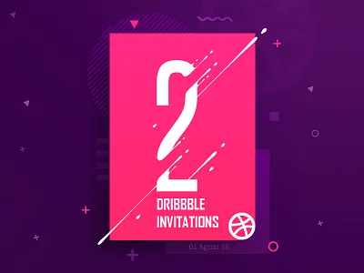 2x Dribbble invites draft dribbble giveaway invitation invite newplayer welcome