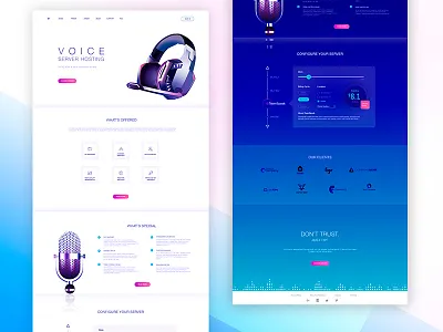 Website for voice server hosting adobe illustrator sketch voice hosting web design website