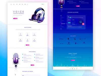 Website for voice server hosting adobe illustrator sketch voice hosting web design website