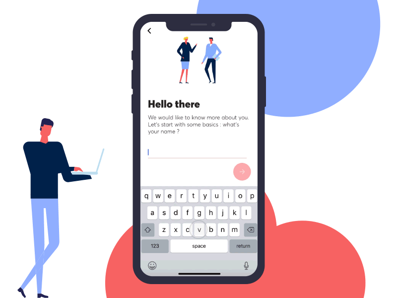 Jobs - job hunting app onboarding animation app interaction design iphone x job onboarding principle professional resume ui