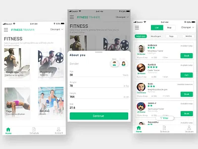 Fitness Trainer-Detail View UI/UX fit fitness fitness app fitness trainer logo signup splash screen ui ux visual