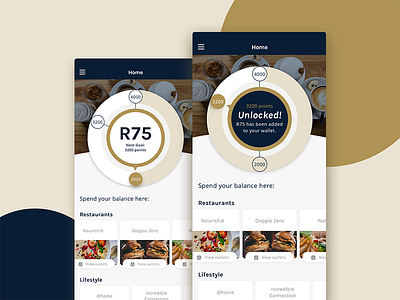 Points tiering concept app design banking rewards tiering wallet
