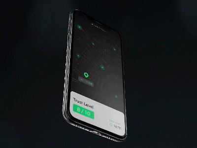 Mobile Ui - Geo Location Platform on the Blockchain app blockchain dark theme graphic maps mobile ui ui wip