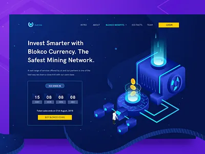 Smart Invest Bitcoin page bitcoin crypto currency design dmit interface landing mining page site wallet web