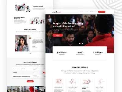 Pathao Tech Website agency clean company design interface pathao rideshare tech trendy ui website