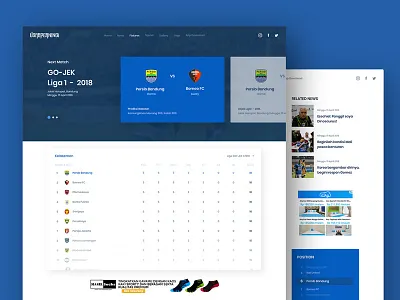 Fixtures page for Usabperning football news soccer sport sports ui ui design ux ux design website