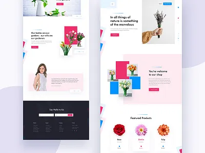 Website For Flower Shop design e commerce flower shop homepage landing page minimal product template ui ux web website