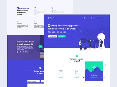 Digital LP agency company contact header hero image home landing page services ui ux video what we do