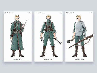 Character illustration - World war I - German Empire army illustration soldier