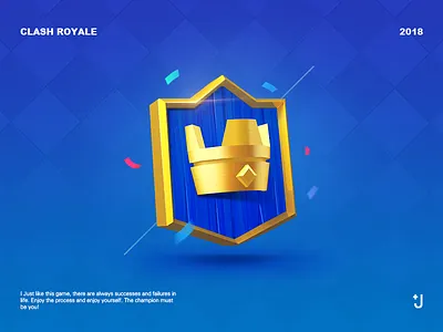 Clash Royale blue c4d layout design ui