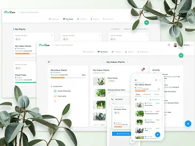 Plant Care App UI Design ildiesign ildiko ignacz plant care plant care app plants ui ui design ui pattern ux ux design