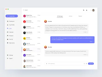 Chat/Messenger - Web App android app application dashboard design dribbble ios iphone mobile ui ux
