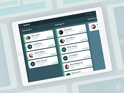 CareCloud's Breeze practice app: Queue section app breeze carecloud doctor ehr health ios ipad patient practice queue waiting room