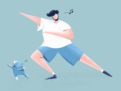 YOLO cat character funny illustration illustrations man tranmautritam yolo