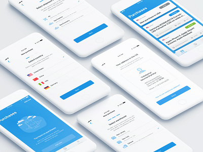 Delivery App: Add New Purchase Flow delivery ios logistics mobile package parcell