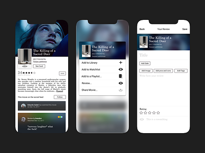 Details - Movie App clean cool iphone modal movie movies pros rating simple test warm