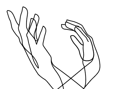 Hands abstract hands lines shape simple