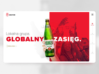 Van Pur company - homepage concept beer design red ui ux web website