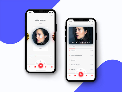 Music Player application clean design music ui ux web web design